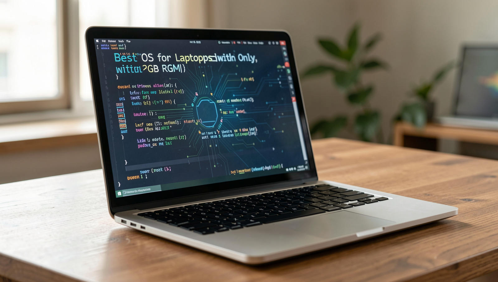 A laptop showcasing a user-friendly OS interface, ideal for 2GB RAM systems.