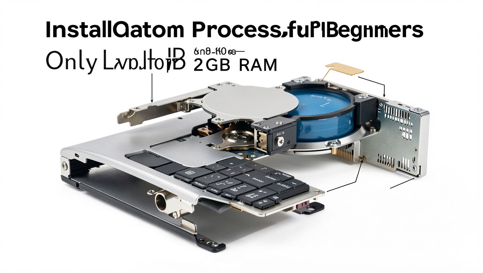 Detailed installation guide for laptops with 2GB RAM in natural lighting.
