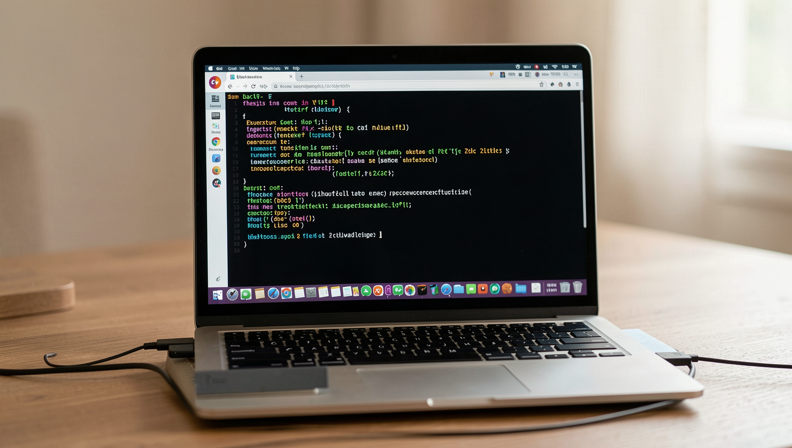 External hard drive connected to a laptop displaying backup software on a Linux desktop.
