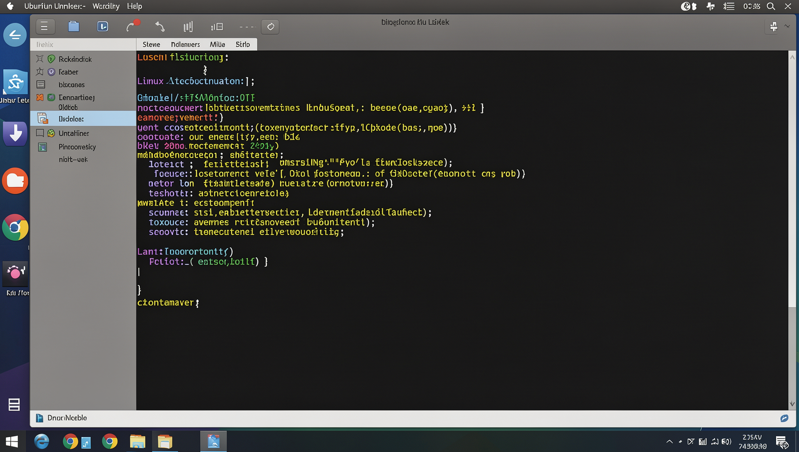 Realistic Linux installation interface on a computer screen with natural lighting.