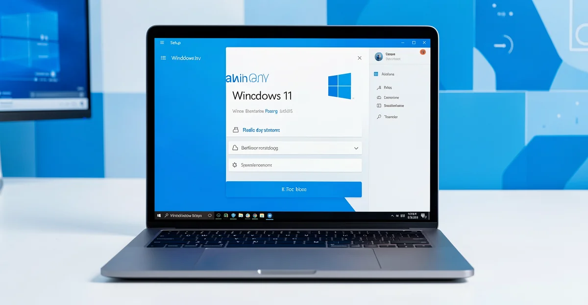 Featured image: Professional featured image for: How to Install Windows on an Android Tablet. Modern laptop showing