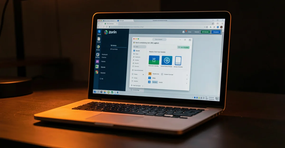 Featured image: Professional featured image for: How to Install Zorin OS on an Old Laptop. Modern tech blog style, c