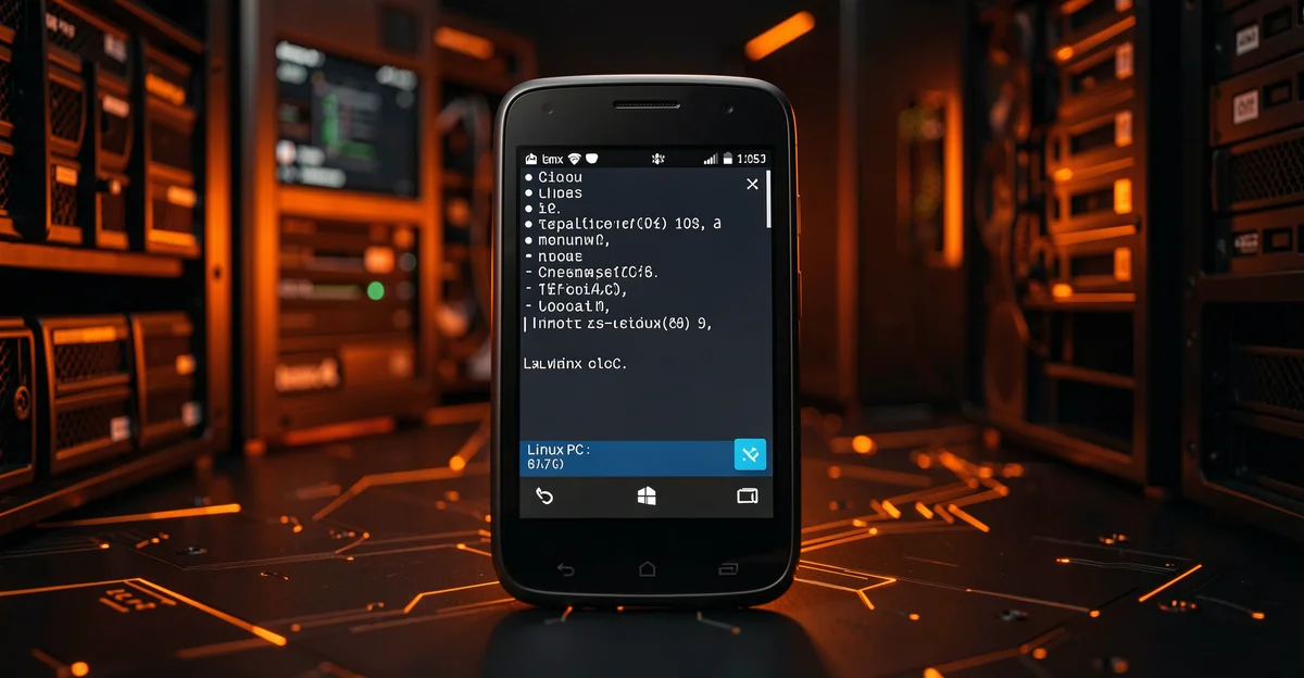 Featured image: Professional featured image for: How to Turn an Old Android Phone into a Linux PC. Modern tech blog