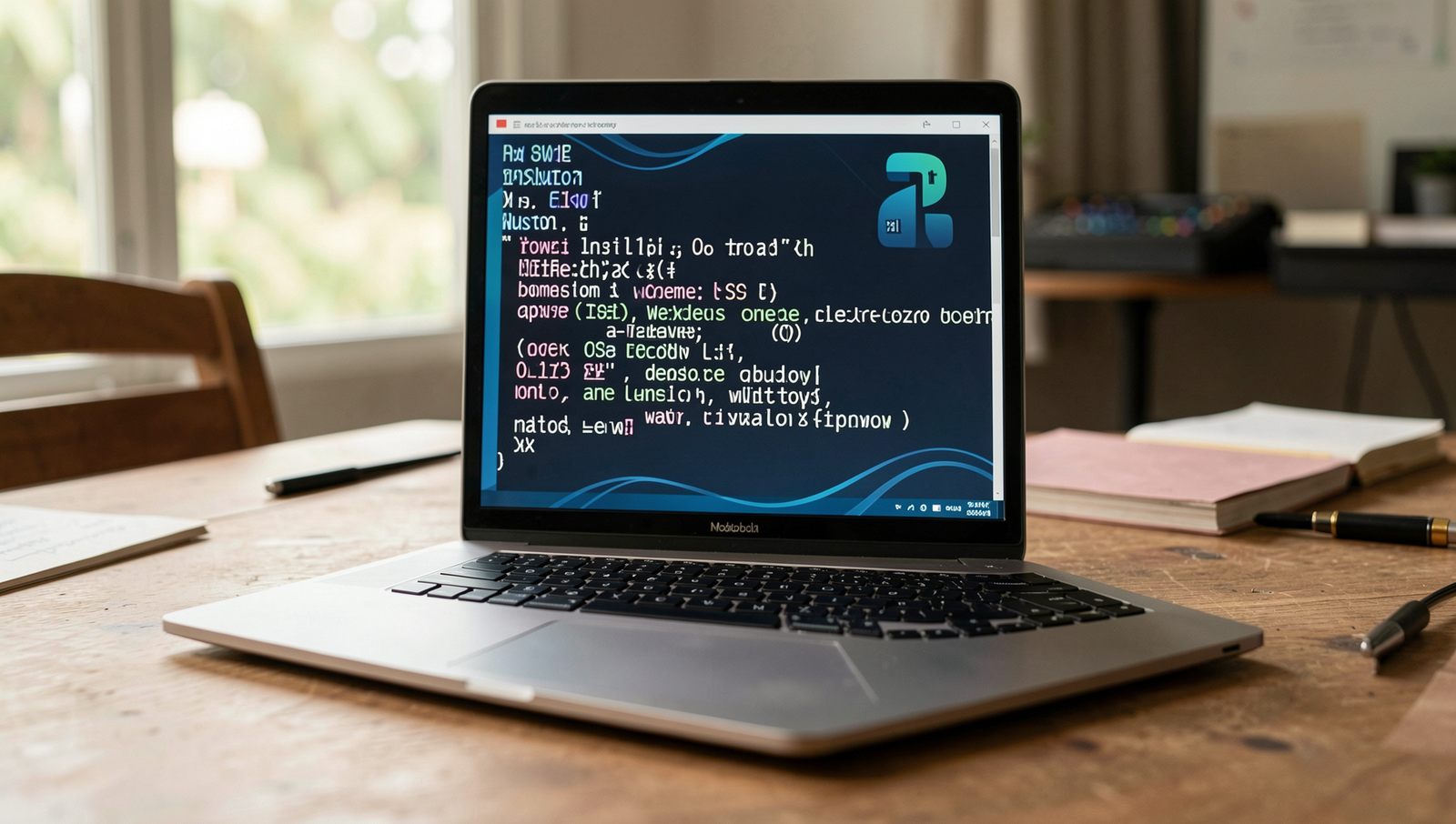A technician installing Chrome OS Flex on an old Windows laptop in a bright workspace.