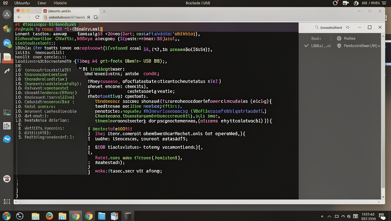 Creating a bootable USB drive on a Linux desktop with terminal commands.