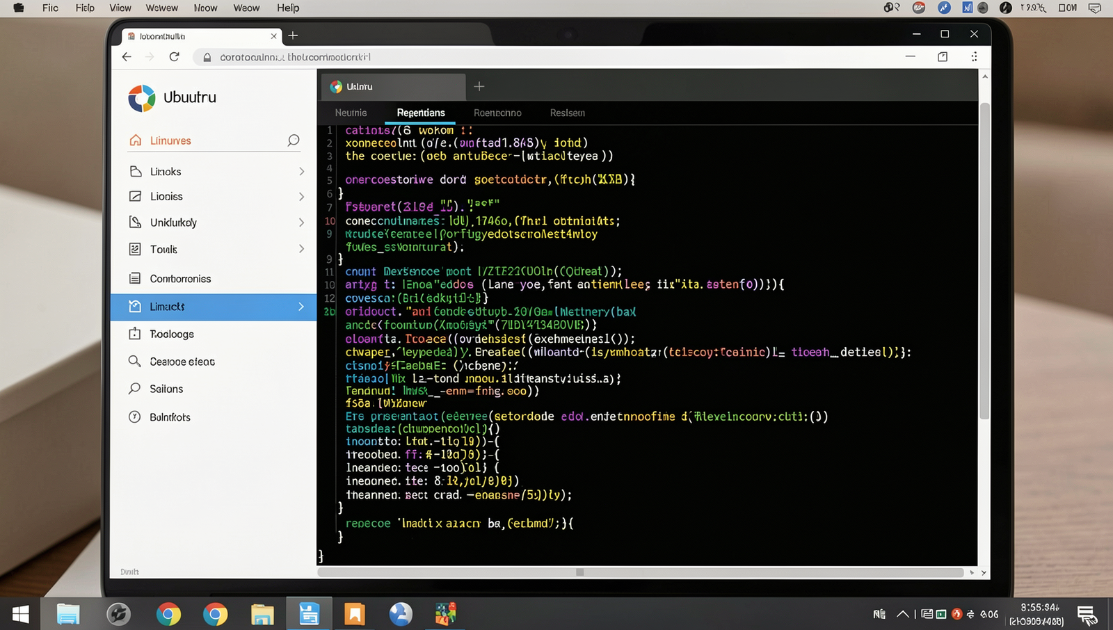 Screenshot of Chromebook settings with Linux option highlighted for enabling Crostini.