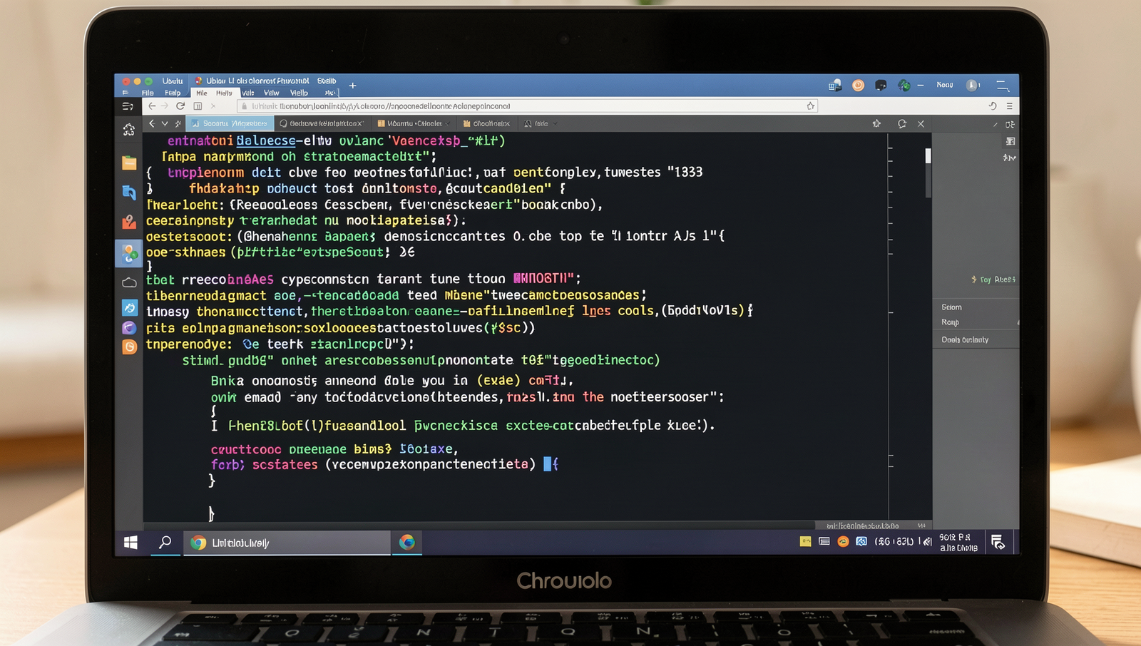 Open terminal window on a Chromebook displaying a Linux environment setup.