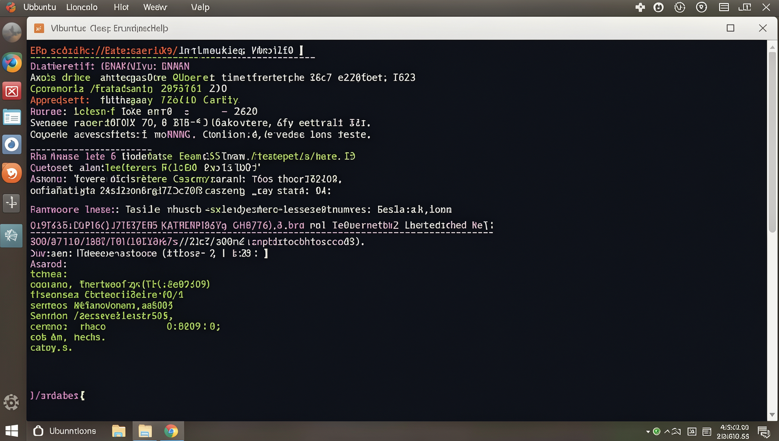 Realistic terminal window displaying detailed hardware information on a Linux desktop.