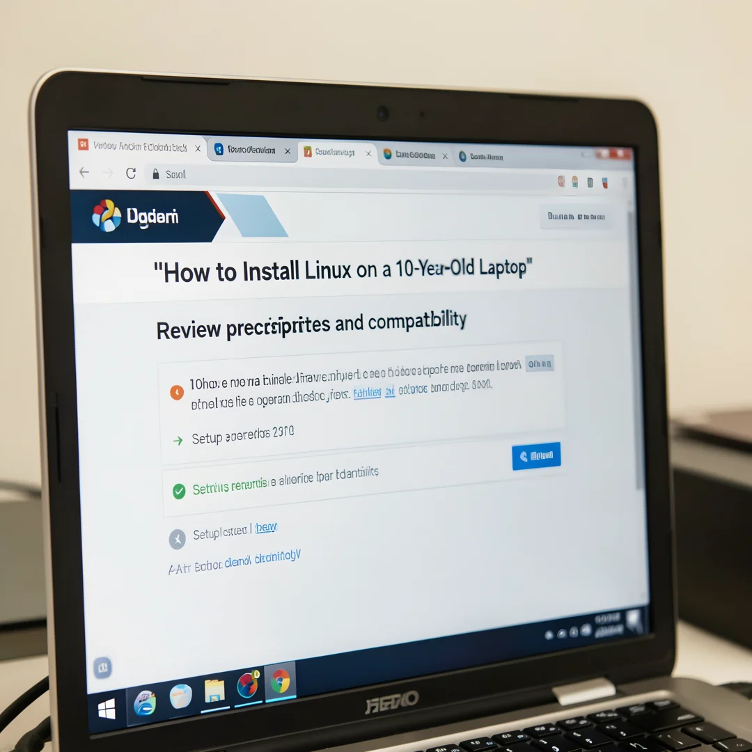 Step 1: Technical tutorial screenshot: Review prerequisites and compatibility for How to Install Linux on a