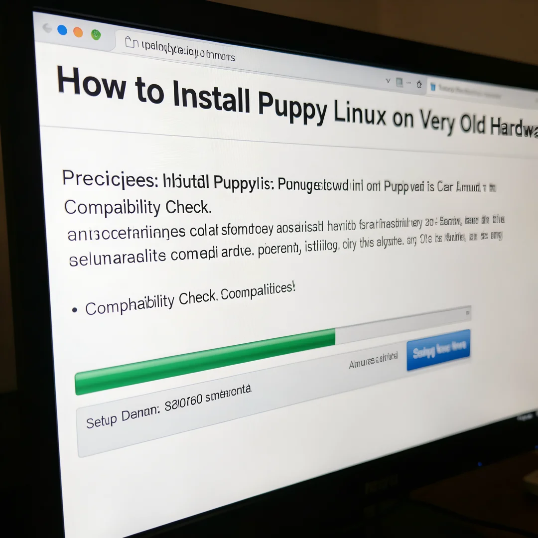 Step 1: Technical tutorial screenshot: Review prerequisites and compatibility for How to Install Puppy Linux