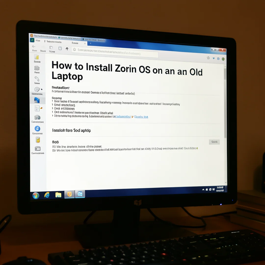 Step 2: Technical tutorial screenshot: Prepare the environment for How to Install Zorin OS on an Old Laptop,