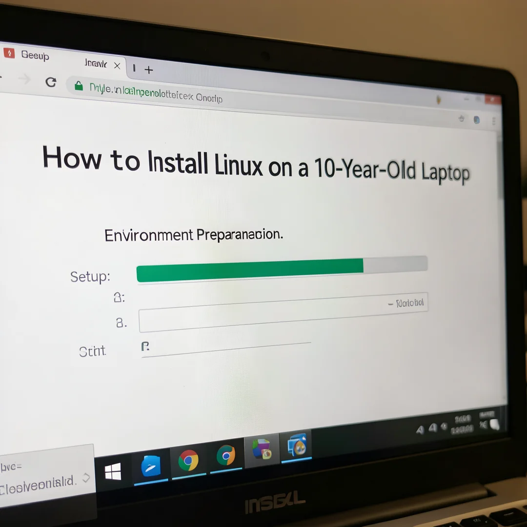 Step 2: Technical tutorial screenshot: Prepare the environment for How to Install Linux on a 10-Year-Old Lap