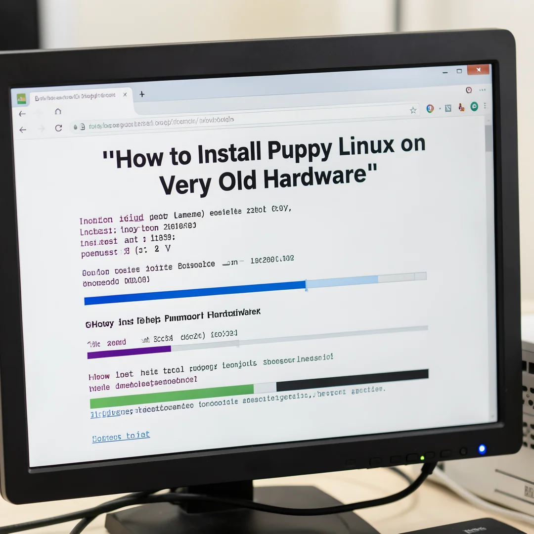 Step 2: Technical tutorial screenshot: Prepare the environment for How to Install Puppy Linux on Very Old Ha
