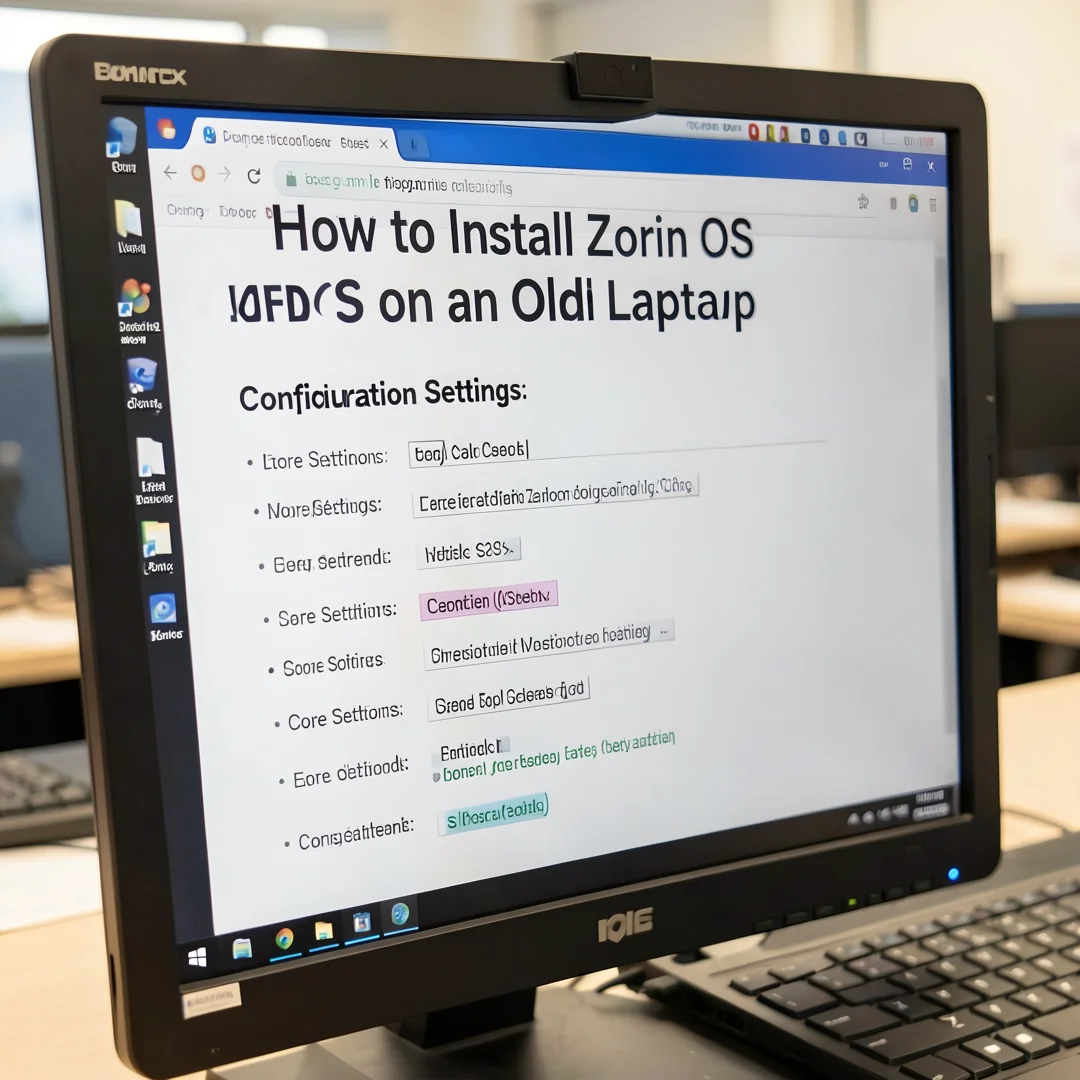Step 3: Technical tutorial screenshot: Configure core settings for How to Install Zorin OS on an Old Laptop,
