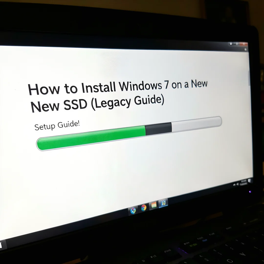 Step 3: Technical tutorial screenshot: Configure core settings for How to Install Windows 7 on a New SSD (Le