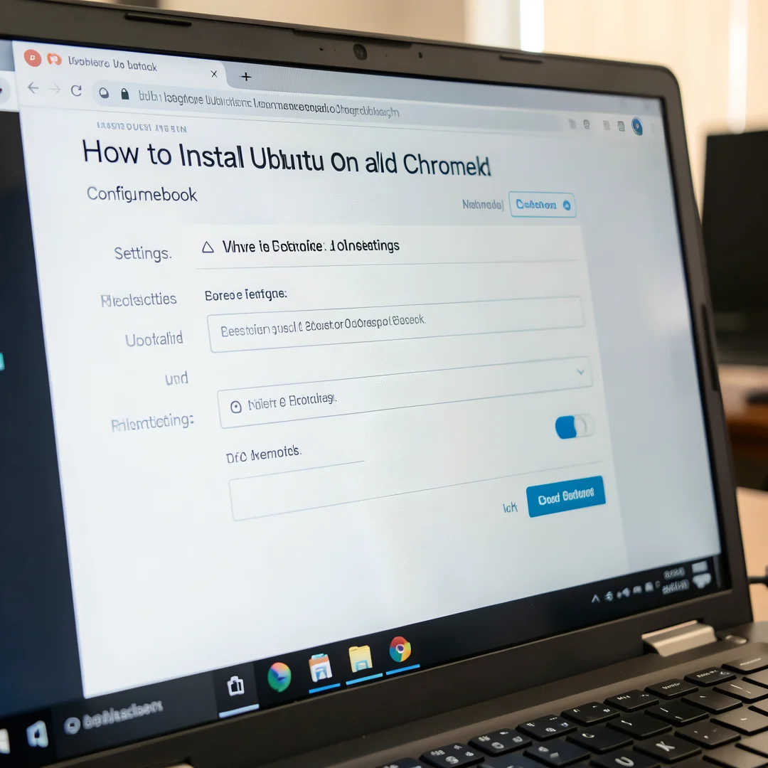 Step 3: Technical tutorial screenshot: Configure core settings for How to Install Ubuntu on an Old Chromeboo