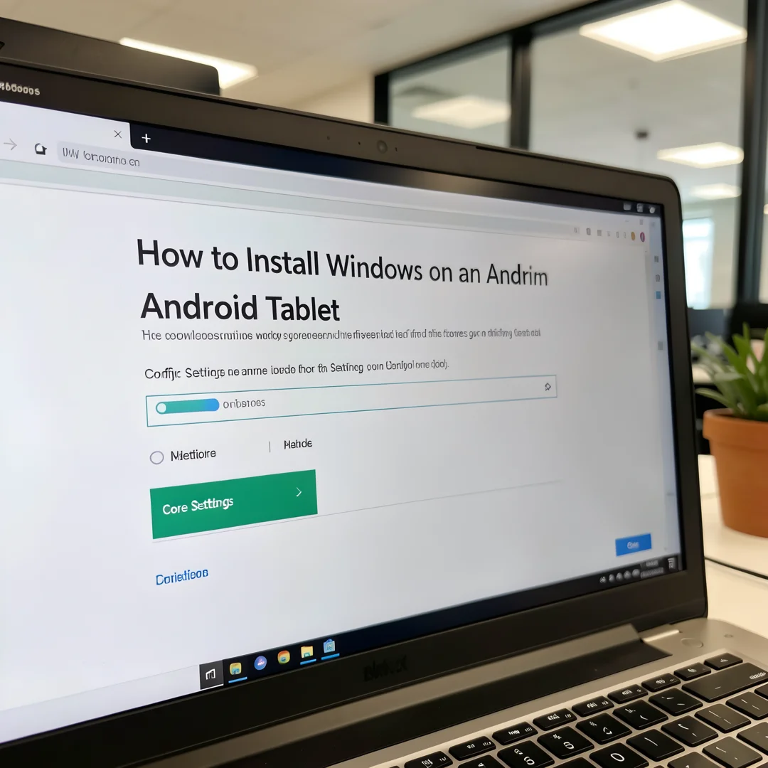 Step 3: Technical tutorial screenshot: Configure core settings for How to Install Windows on an Android Tabl