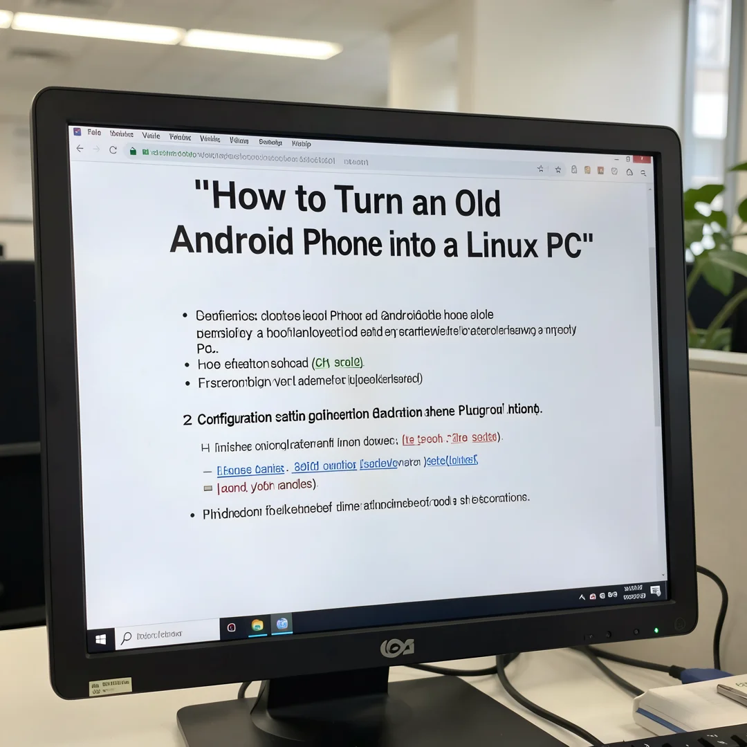 Step 3: Technical tutorial screenshot: Configure core settings for How to Turn an Old Android Phone into a L