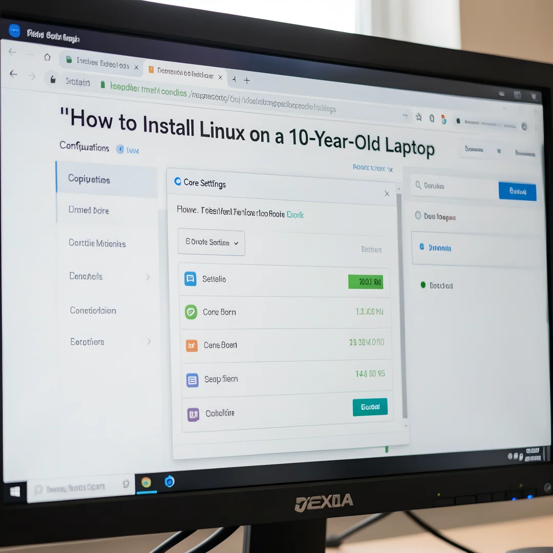 Step 3: Technical tutorial screenshot: Configure core settings for How to Install Linux on a 10-Year-Old Lap