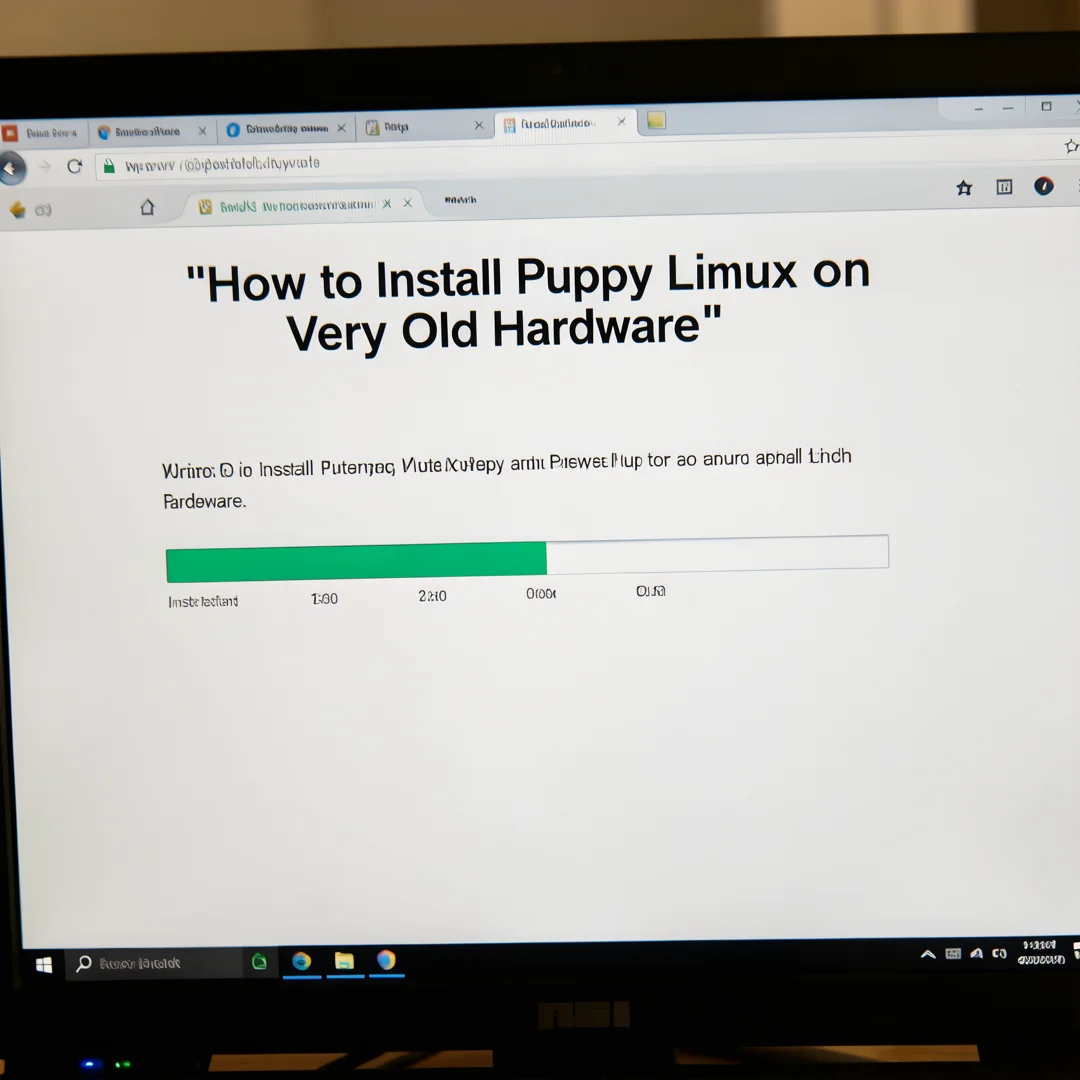 Step 5: Technical tutorial screenshot: Verify the installation for How to Install Puppy Linux on Very Old Ha