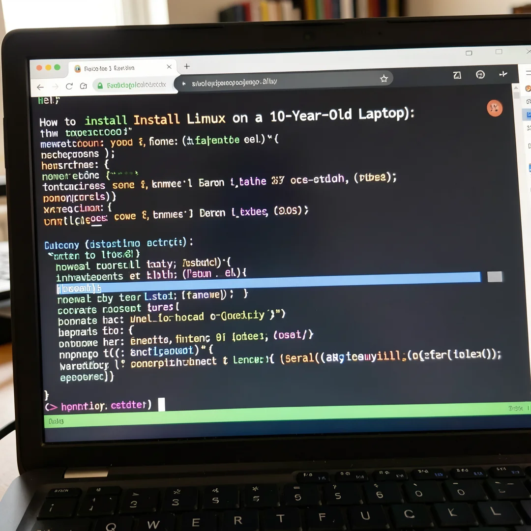 Step 5: Technical tutorial screenshot: Verify the installation for How to Install Linux on a 10-Year-Old Lap