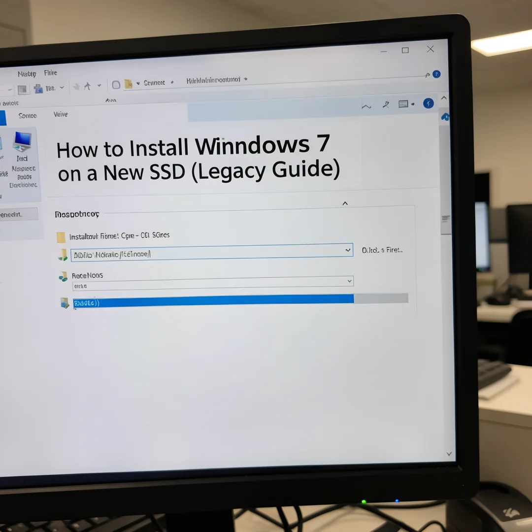 Step 5: Technical tutorial screenshot: Verify the installation for How to Install Windows 7 on a New SSD (Le