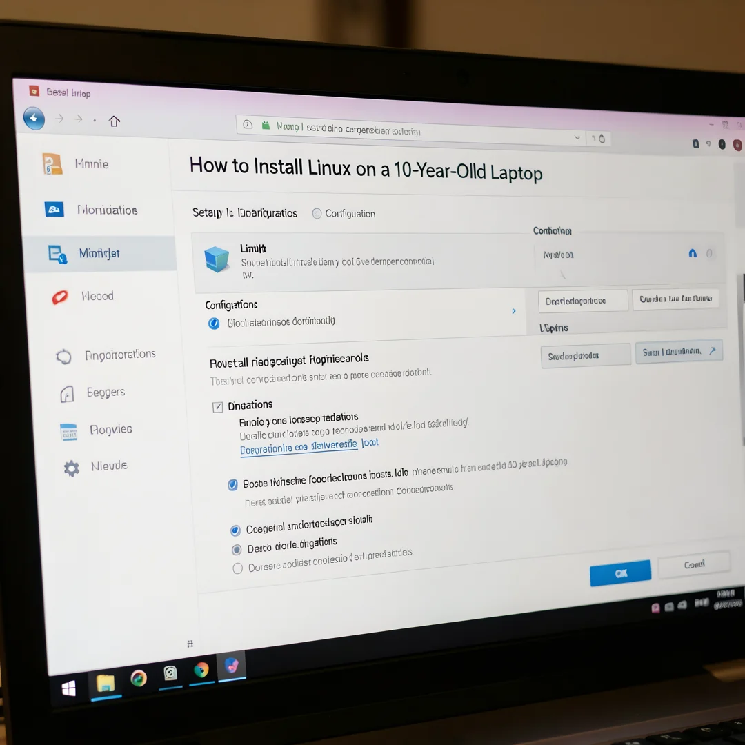 Step 6: Technical tutorial screenshot: Configure post-install options for How to Install Linux on a 10-Year-