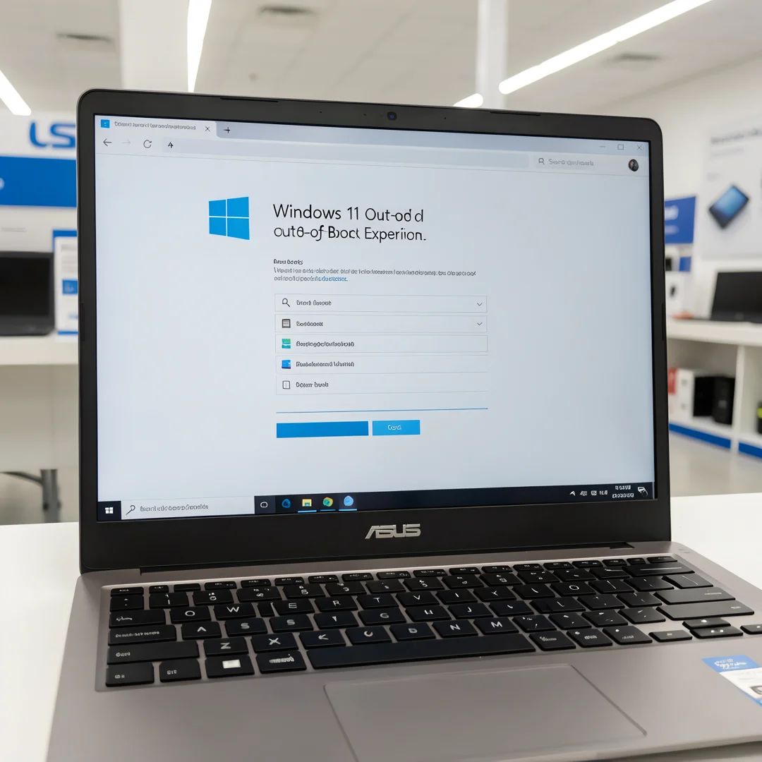 Step 6: Windows 11 out of box experience setup screen on ASUS laptop first boot