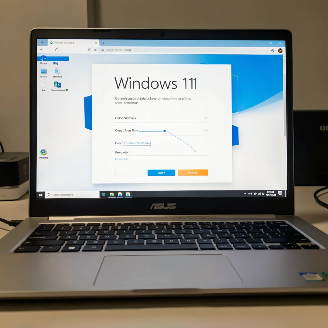 Step 6: Windows 11 out of box experience setup screen on ASUS laptop first boot