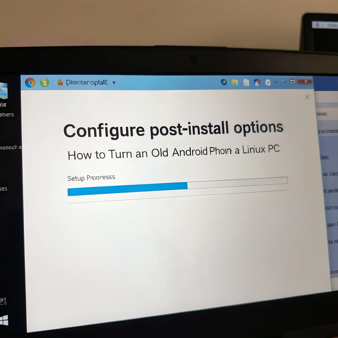 Step 6: Technical tutorial screenshot: Configure post-install options for How to Turn an Old Android Phone i