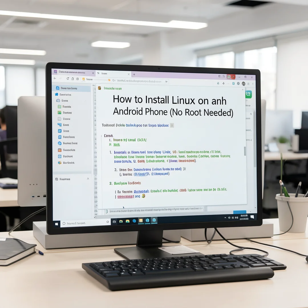 Step 7: Technical tutorial screenshot: Test the complete workflow for How to Install Linux on an Android Pho